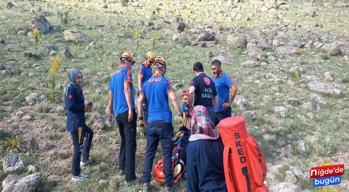 Doğa yürüyüşünde düştü, AFAD kurtardı