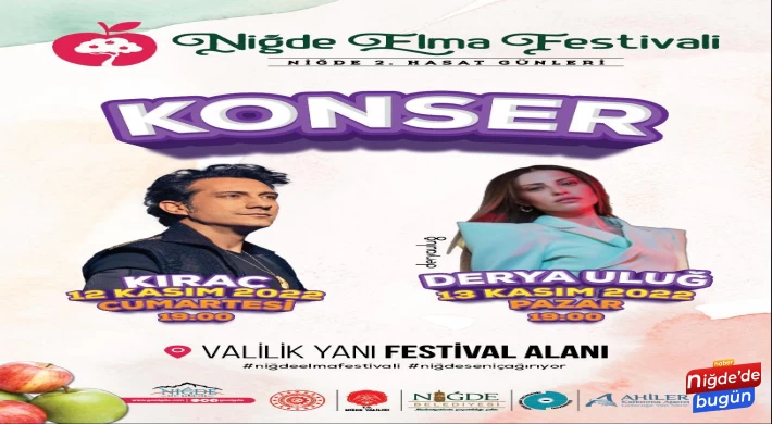 Elma Festivalinde Niğde’ye yıldız yağacak… Kıraç ve Derya Uluğ, Niğde’de konser verecek