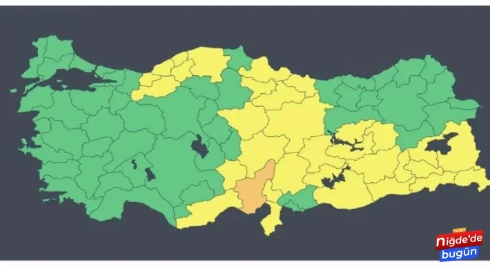 Meteoroloji’den Niğde’ye sarı kod uyarısı !