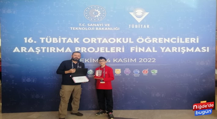 Niğde’ye 16. Tübitak Ortaokul Öğrencileri Araştırma Projelerinde Türkiye 3.lüğü