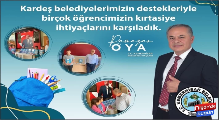 Kemerhisar Beldesinden Öğrencilere Kırtasiye Yardımı