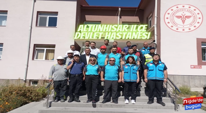 Altunhisar Devlet Hastanesinde Tatbikat