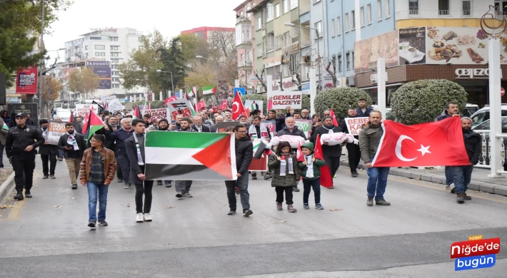 Niğde’de Filistin’e Destek Yürüyüşü Yapıldı