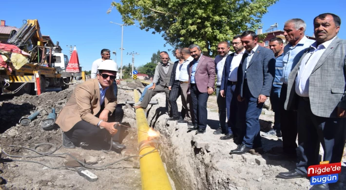 Çiftlik İlçesine Doğalgaz Geldi