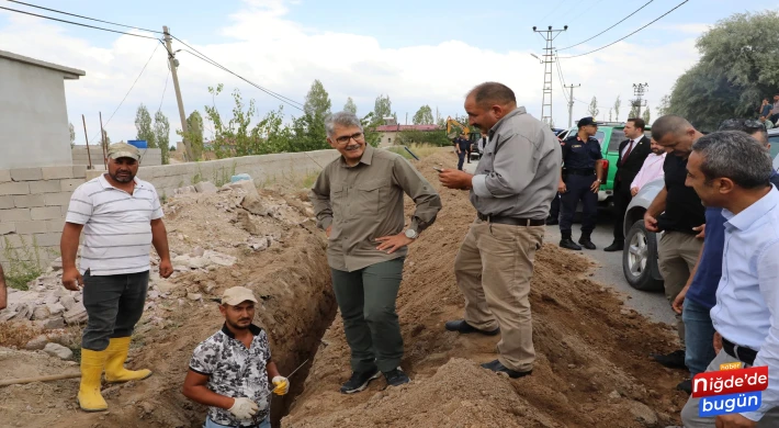 Vali Çelik, Köylerdeki Alt Yapı Çalışmalarını İnceledi