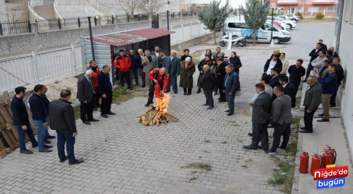 Niğde SGK’ da Yangın Tatbikatı Düzenlendi