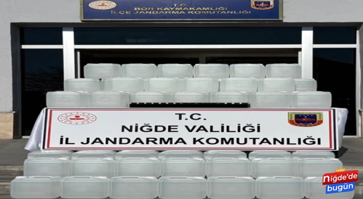 Niğde'de Jandarmadan Sahte Alkol Operasyonu