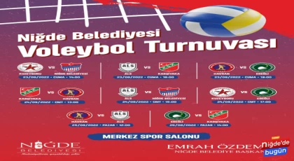 Niğde Belediyesi Voleybol Turnuvası Başlıyor