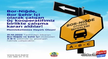 Bor otobüs güzergahları güncellendi