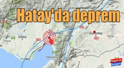 Hatay'da 4,8 büyüklüğünde deprem