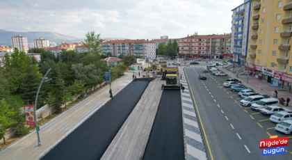 NİĞDE’DE ASFALT VE PARKE TAŞ REKORU