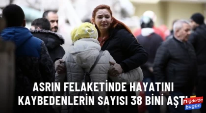 Depremde hayatını kaybedenlerin sayısı 38 bini aştı