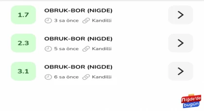 Merkezi Bor. - Obruk olan 3 sarsıntı meydana geldi.