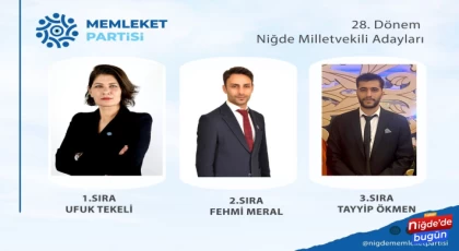 Memleket Partisi Niğde Milletvekili Adayları