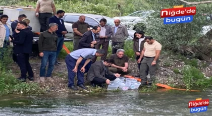 Ecemiş Çayına 20 Bin Yavru Balık Bırakıldı.