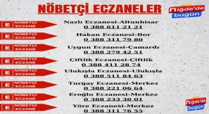 NÖBETÇİ ECZANELER