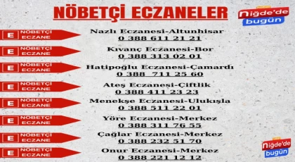 NÖBETÇİ ECZANELER