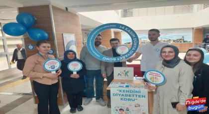 Hastane Girişine “Kendini Diyabetten Koru” Standı Açıldı