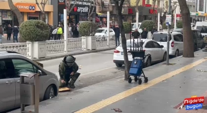 Niğde’de Şüpheli Çanta Fünye İle Patlatıldı