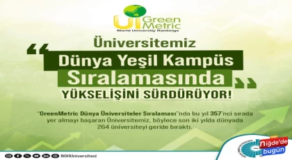 Niğde Ömer Halisdemir Üniversitesi Dünya Yeşil Kampüs Sıralamasında Yükselişini Sürdürüyor