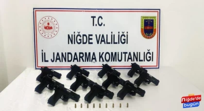 Niğde'de silah operasyonunda 11 adet silah ele geçirildi