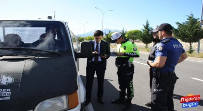 Kaymakam Yiğit’ten Trafik Kontrol Noktasına Ziyaret