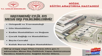 Hastanede Mesai Dışı Poliklinik Uygulaması