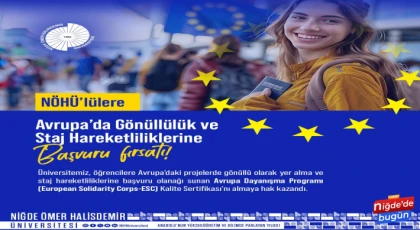 Üniversite Öğrencilerine Avrupa’da Gönüllülük ve Staj Hareketliliği İmkânı