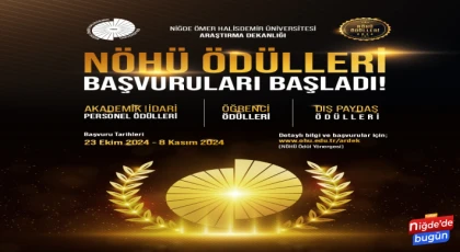 Niğde Ömer Halisdemir Üniversitesi 2024 Ödülleri Başvuruları Başladı