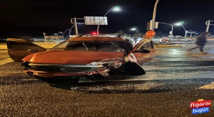 TOKİ kavşağında trafik kazası 1'i ağır 3 yaralı