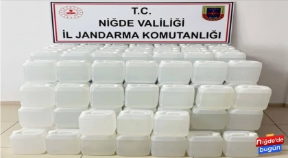 Niğde'de 470 Litre Etil Alkol Ele Geçirildi